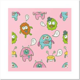 Funny Monsters Posters and Art